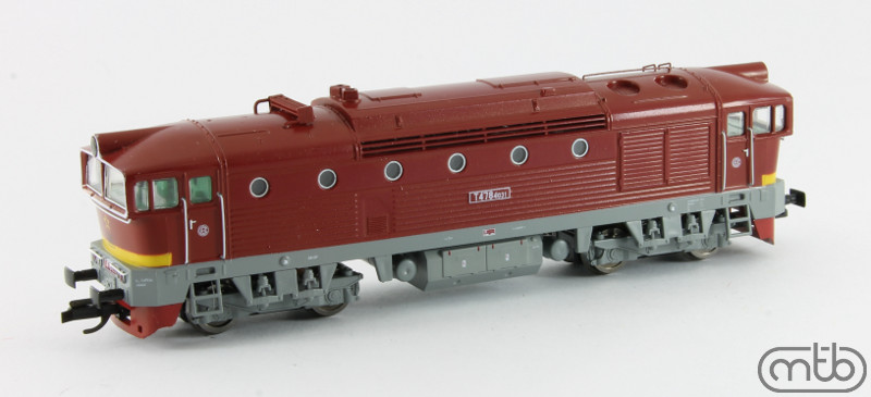 Model dieselové lokomotivy TT478 4031 ČSD
