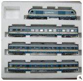 Kuehn 21010 Souprava Arriva, lokomotiva ER20 Arriva, 2x vůz Bn, 1x vůz ABn v digitálu (TT)
