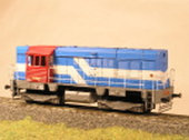 Maketa motorové lokomotivy řady 740 800-8