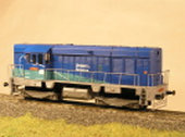 Maketa motorové lokomotivy řady 740 558-2