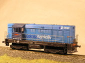 Maketa motorové lokomotivy řady 742 174 -6