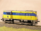Maketa motorové lokomotivy řady 742 422-1
