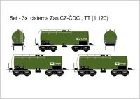 Set 3 cisternových vozů CZ-ČDC
