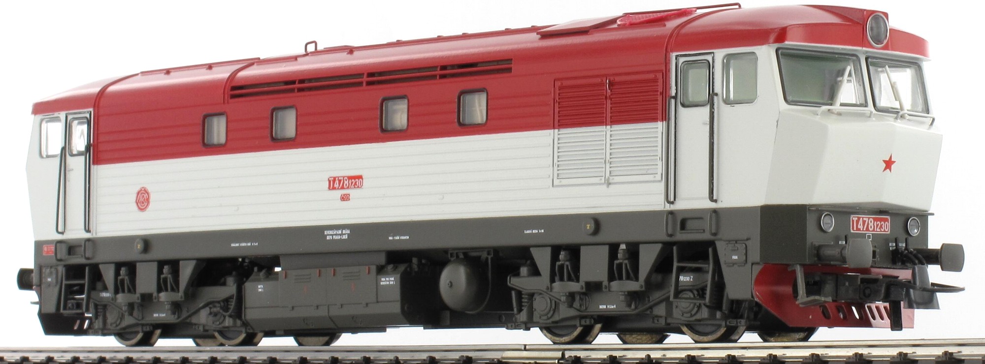 Model dieselové lokomotivy řady T478.1230 ČSD Zvuk