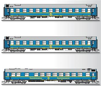 3-dílný set rychlíkových vagonů