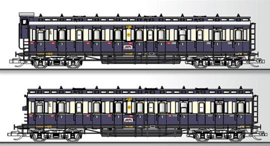 Set 2 ks. oddílových vagonů