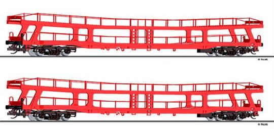 Set dvou vozů DDm 915 pro přepravu automobilů