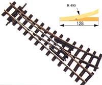 EW 18° - výhybka levá H0e, vhodný přestavník 86112