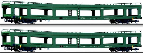 Set dvou vozů DDm pro přepravu automobilů