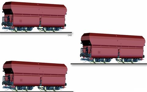 3-dílný set výsypných vozů Oot "Kohlenzug 1" s nákladem uhlí, nová forma