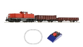 H0 - analogový set s diesel. lokomotivou BR290 a dvěma vozy