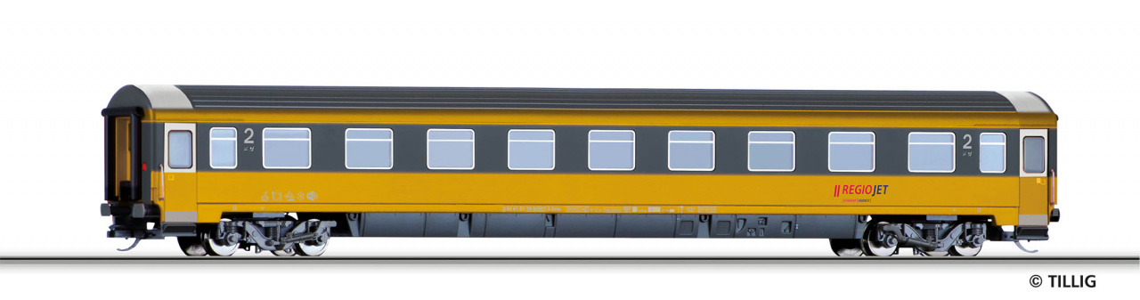 Tillig TT Bahn - Rychlíkový vůz 2. třídy Amz "RegioJet" (TT)