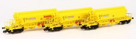 51456 Kuehn - 3- dílný set krytých vozů pro přepravu sypkých hmot řady Taoos 894 "Nacco" /TT/