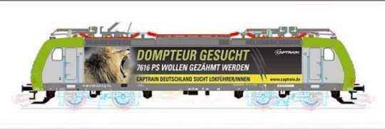 32304 Kuehn - Elektrická lokomotiva řady 185 Captrain "Dompteur gesucht"
