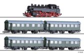 01004 Tillig TT Bahn - Set parní lokomotivy BR 86 a 4 osobních vozů (1x 2./3.třída, 2x 3.třída a 1x 