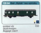 12064 SDV Model - Služební vůz Dsd „Rybák“ ČSD, bez výhledového okna