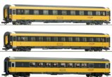 74183 Roco - 3- dílný set rychlíkových vozů "Regiojet" (2x Bmpz, 1x 1.Ampz