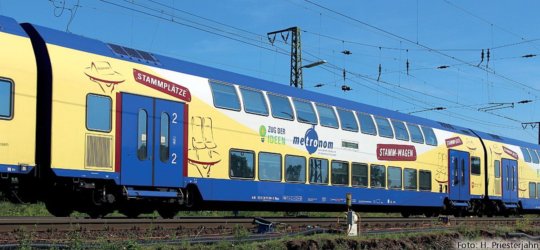 16795 Tillig TT Bahn - Patrový vůz 2.třídy "metronom Eisenbahngesellschaft mbH"