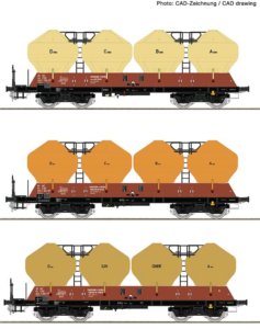 77004 Roco - Souprava dvou vozů na přepravu cementu Uacs