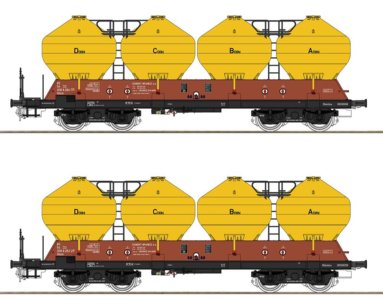 77005 Roco - Souprava dvou vozů na přepravu cementu Uacs