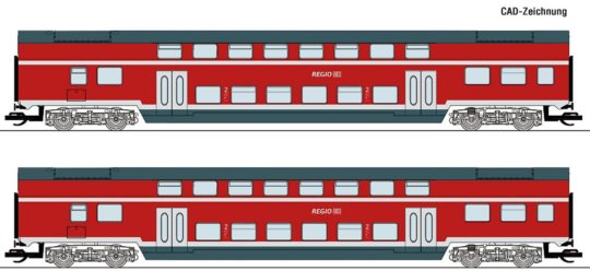 6280009 Roco - Souprava dvou patrových vozů Dbuza