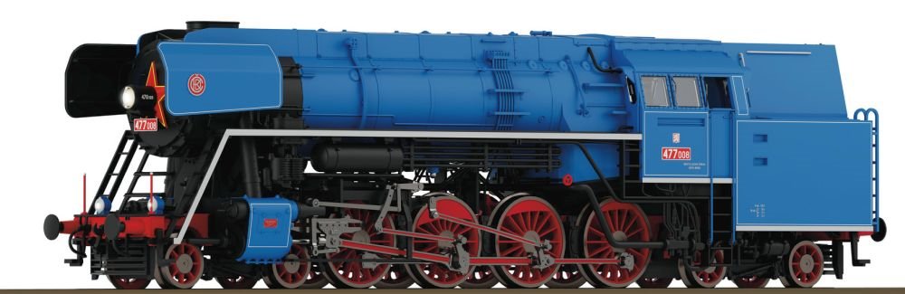 Roco 7100033 - Parní lokomotiva papousek řady 477 008 ČSD (HO)