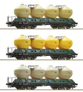 6600177 Roco - 3- dílný set vozů na přepravu cementu Raj