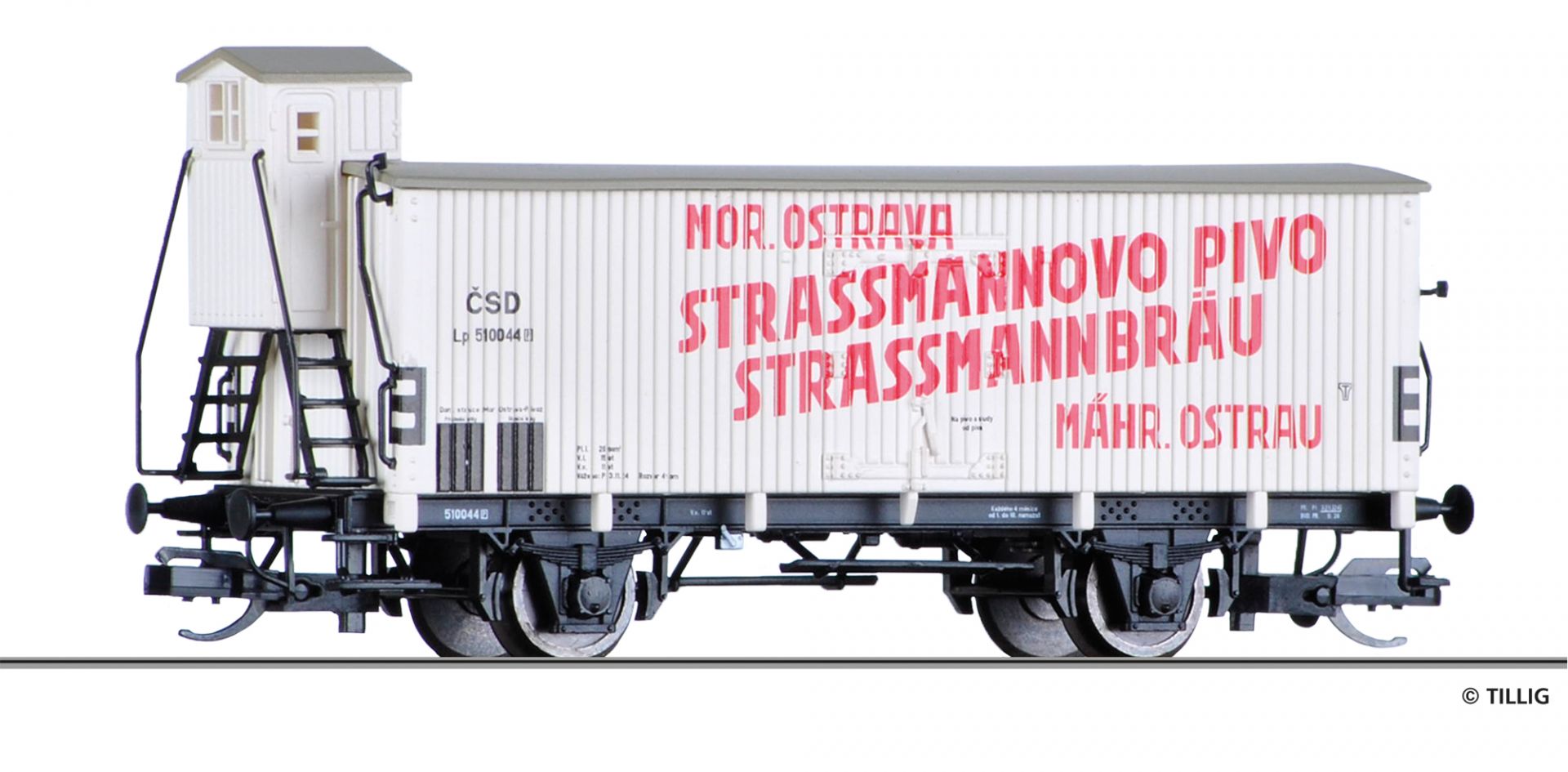 Tillig Uzavřený pivní vůz Strassmannovo pivo ČSD TT