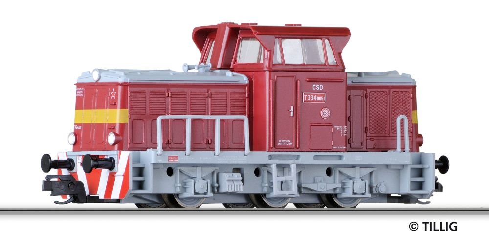 502588 Tillig TT Bahn - Dieselová lokomotiva T 334-051 ČSD (ex. 04614) TT