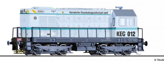 05620 Tillig TT Bahn - Dieselová lokomotiva řady Werklok 012 "Karsdorfer Eisenbahngesellschaft GmbH"