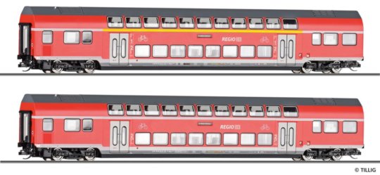 01132 Tillig TT Bahn - Souprava patrových vozů DBpza 780 „DB Regio“
