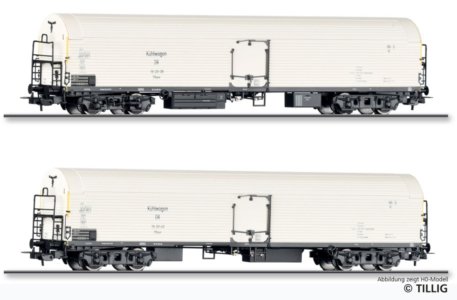 01145 Tillig TT Bahn - Souprava dvou chladírenských vozů Tthevr