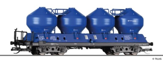 15864 Tillig TT Bahn - Vůz na přepravu cementu Uacs "PKP Cargo International"